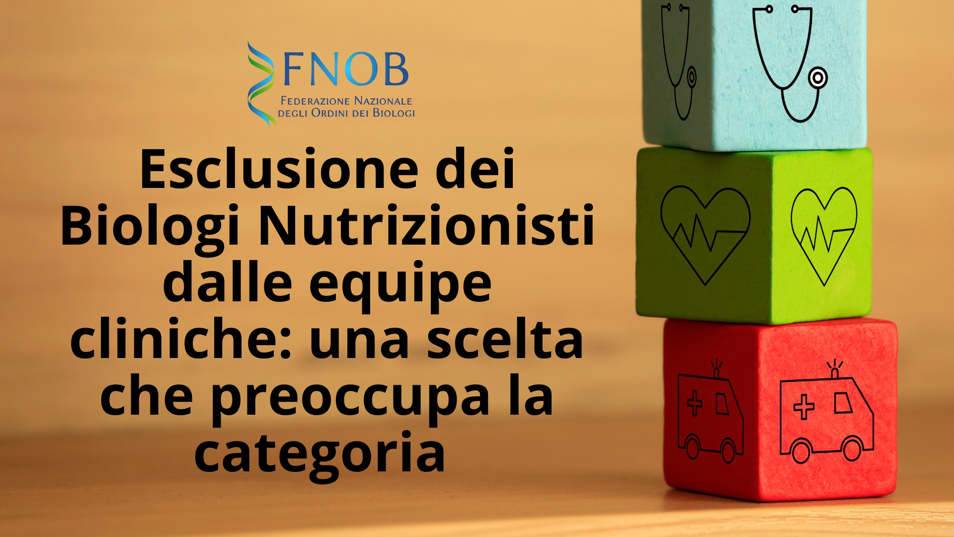 Clicca per accedere all'articolo Esclusione dei Biologi nutrizionisti dai percorsi clinici: la preoccupazione della Fnob