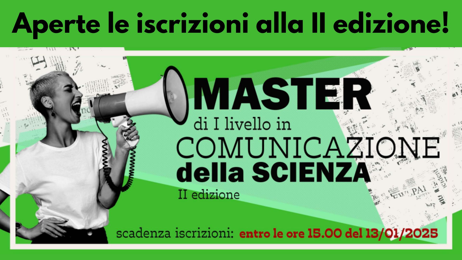Clicca per accedere all'articolo In arrivo la II ed. del Master in Comunicazione della Scienza