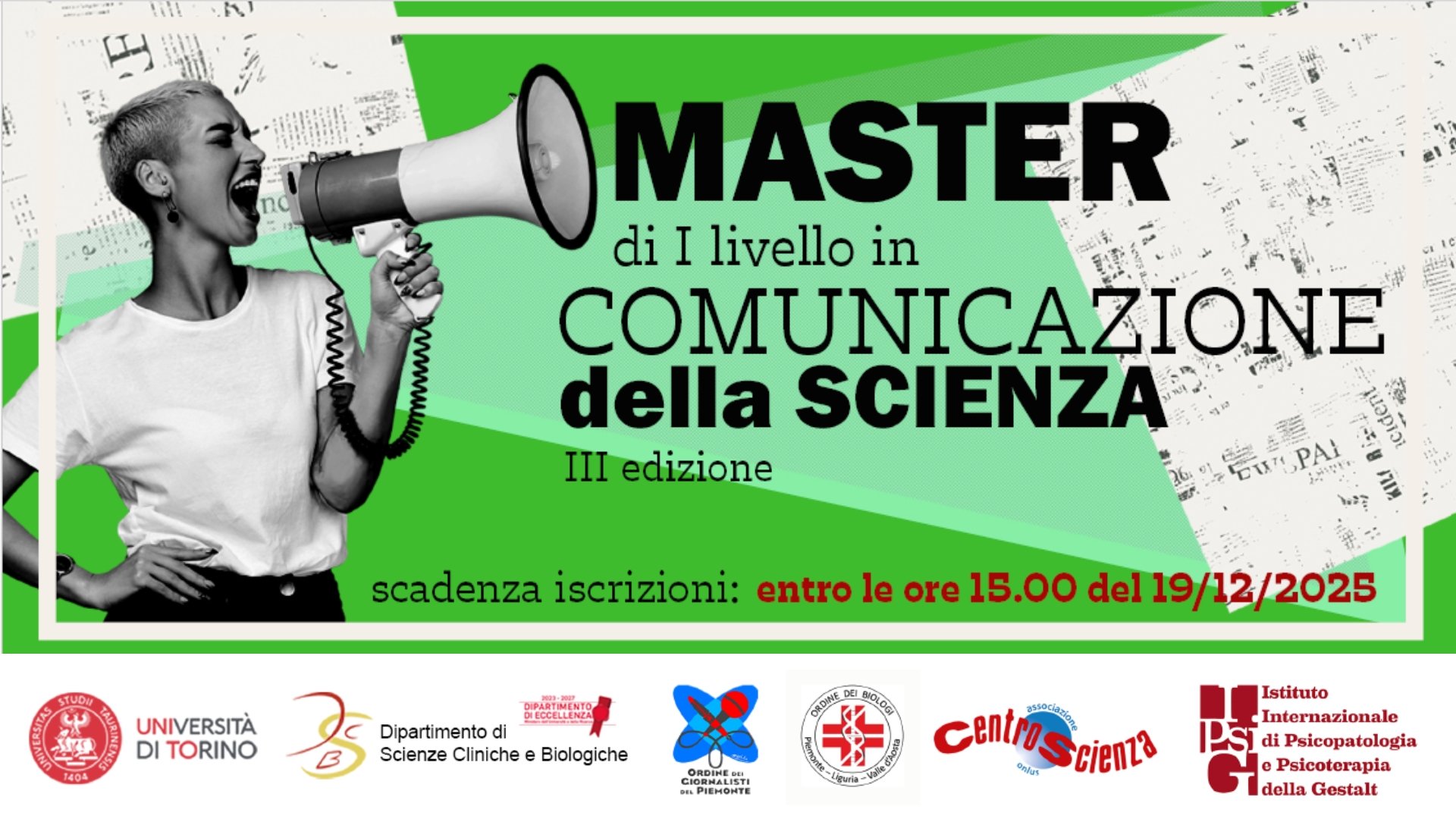 Clicca per accedere all'articolo Sta arrivando la III edizione del Master in Comunicazione della Scienza