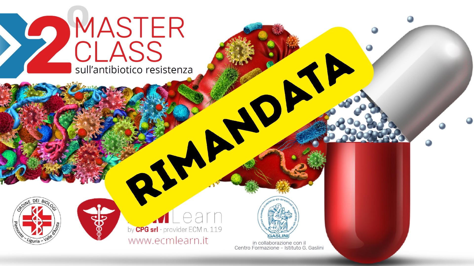 Clicca per accedere all'articolo Rimandata la II Masterclass sull'antibiotico-resistenza: nuova data da definirsi