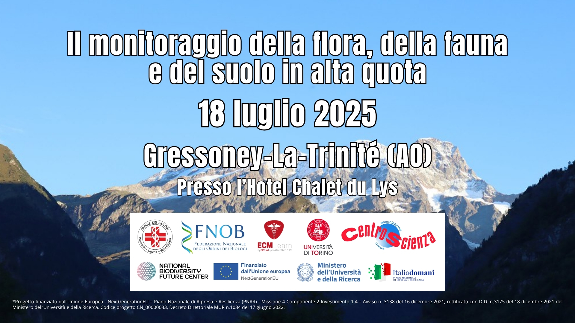 Clicca per accedere all'articolo Evento "Il monitoraggio della flora, della fauna e del suolo in alta quota"