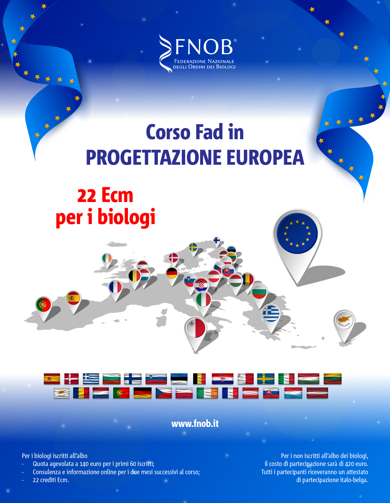 Clicca per accedere all'articolo Corso dedicato all’Europrogettazione: manifestazione di interesse dei biologi a partecipare